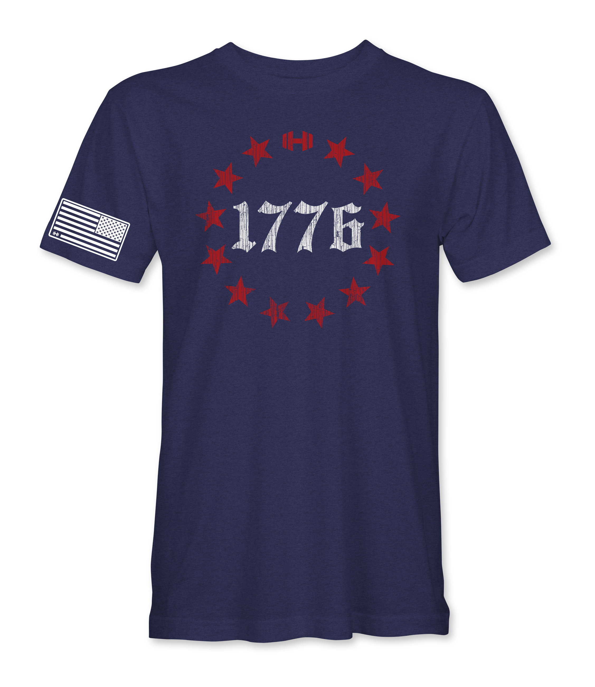 Grunt Style Men's 1776 Flag Tee-White - Hibbett
