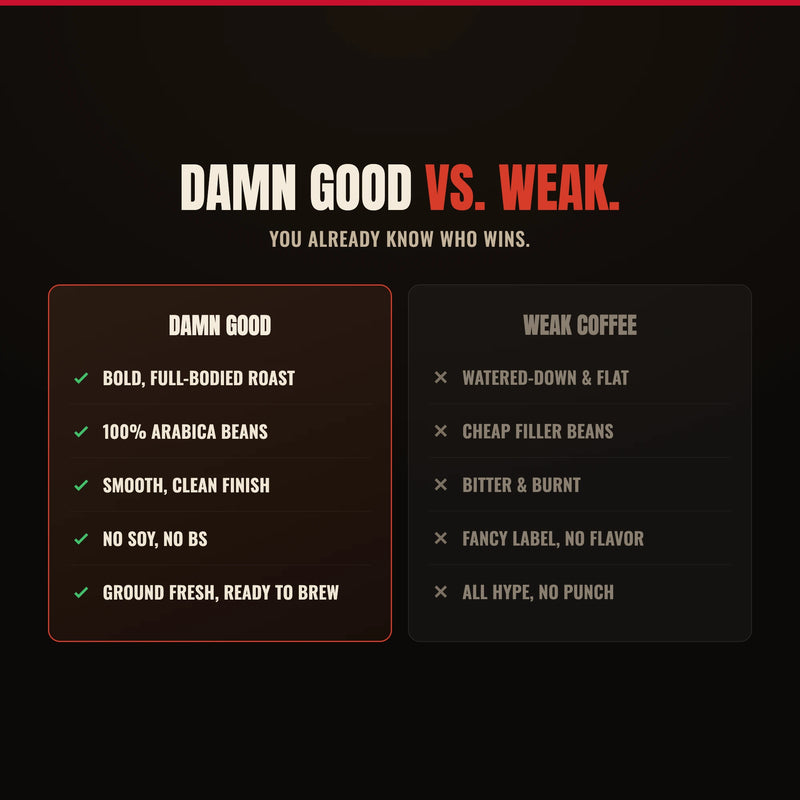 Damn Good vs weak coffee
