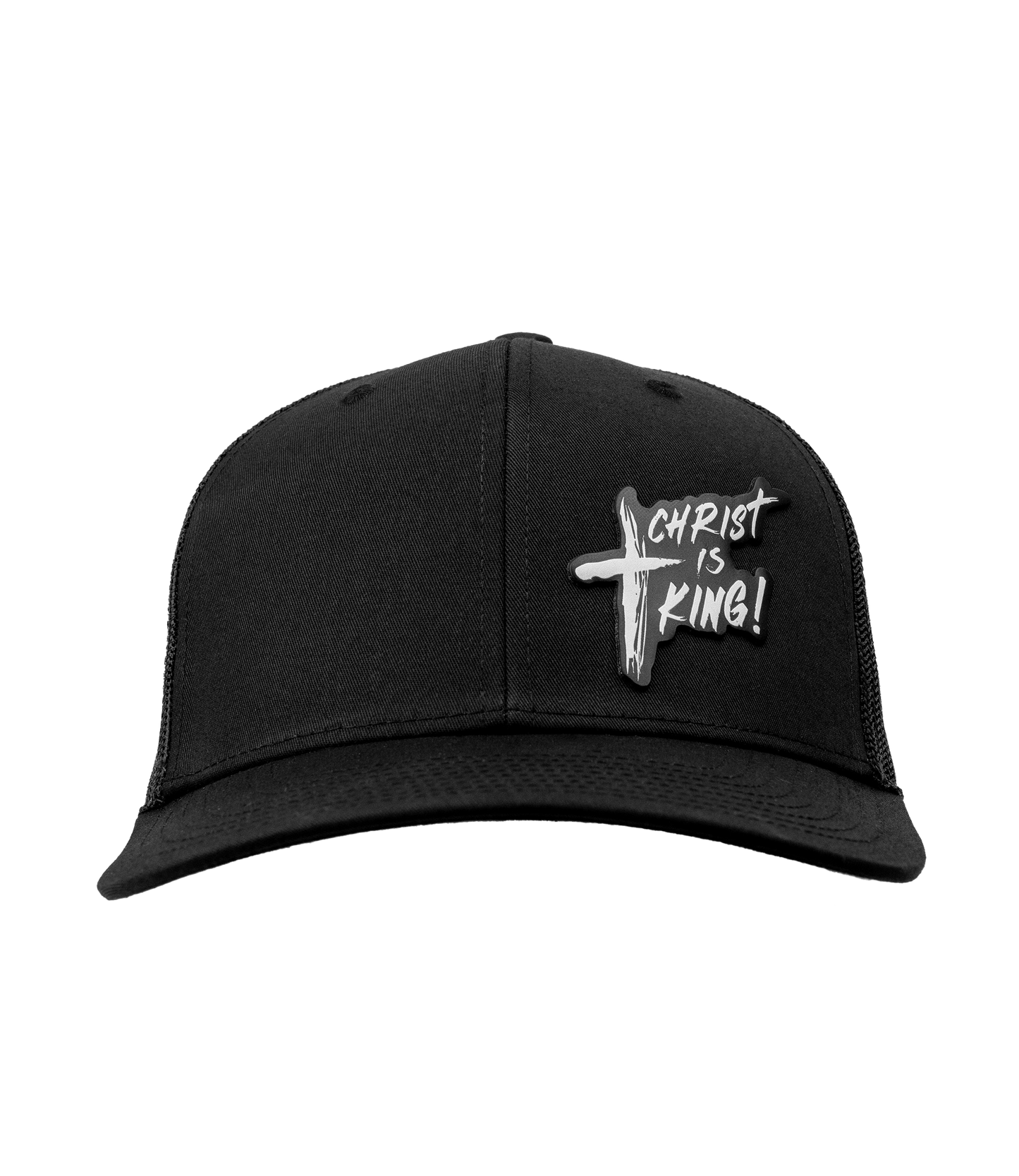 "Christ Is King" Premium Leather Patch Hat - Richardson 112