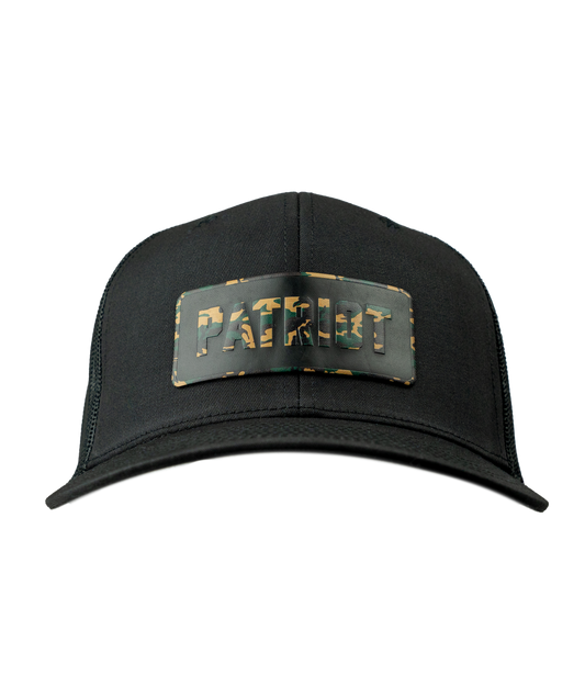 Camo Patriot Leather Patch Hat