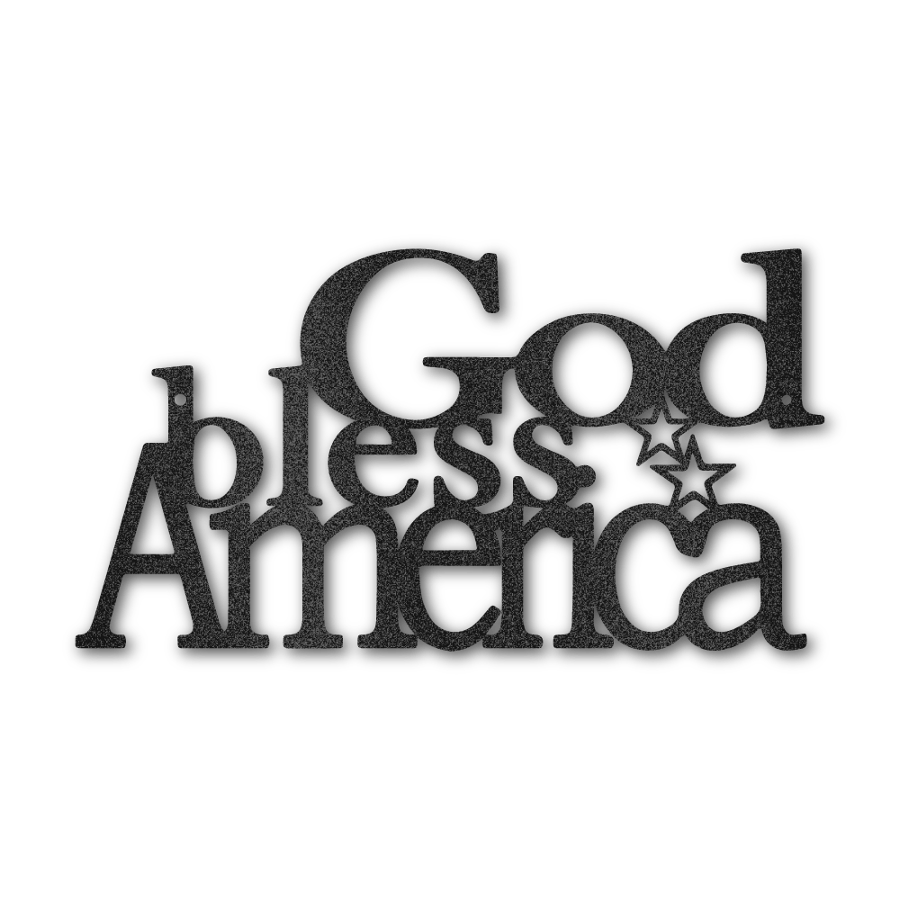 God Bless America - Steel Wall Sign