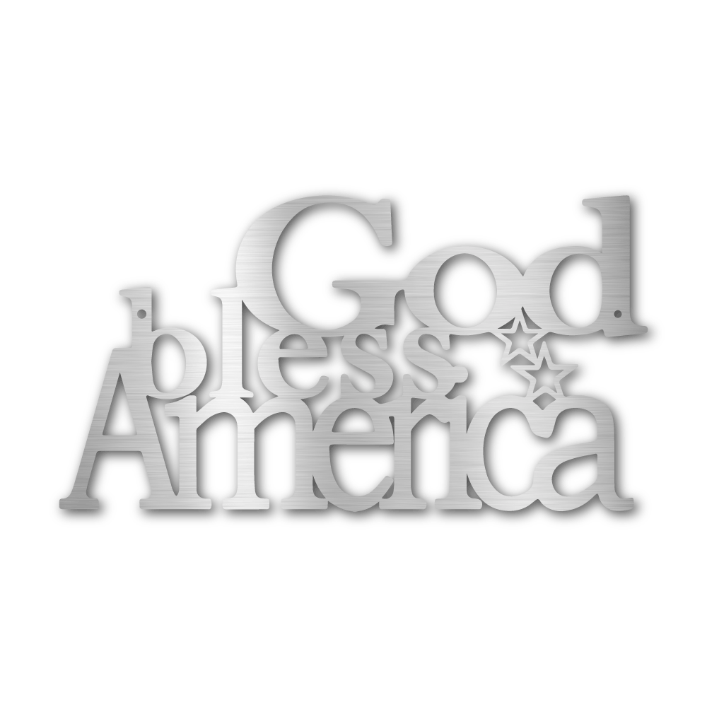 God Bless America - Steel Wall Sign