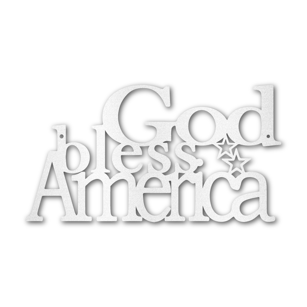 God Bless America - Steel Wall Sign