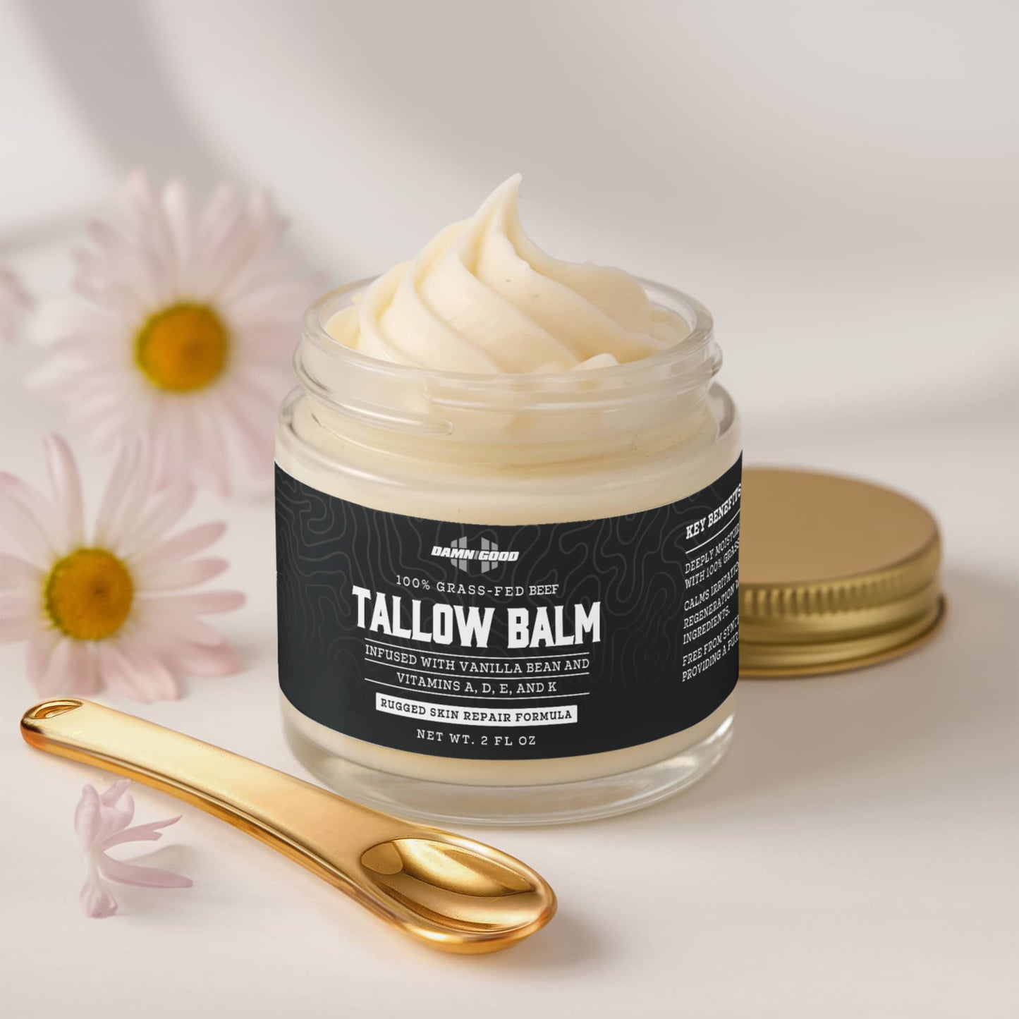 Whipped Grass-Fed Tallow Balm with Vanilla Bean