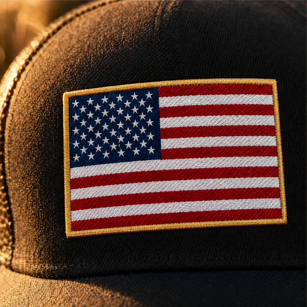 American Flag Embroidered Hat - officialhodgetwins