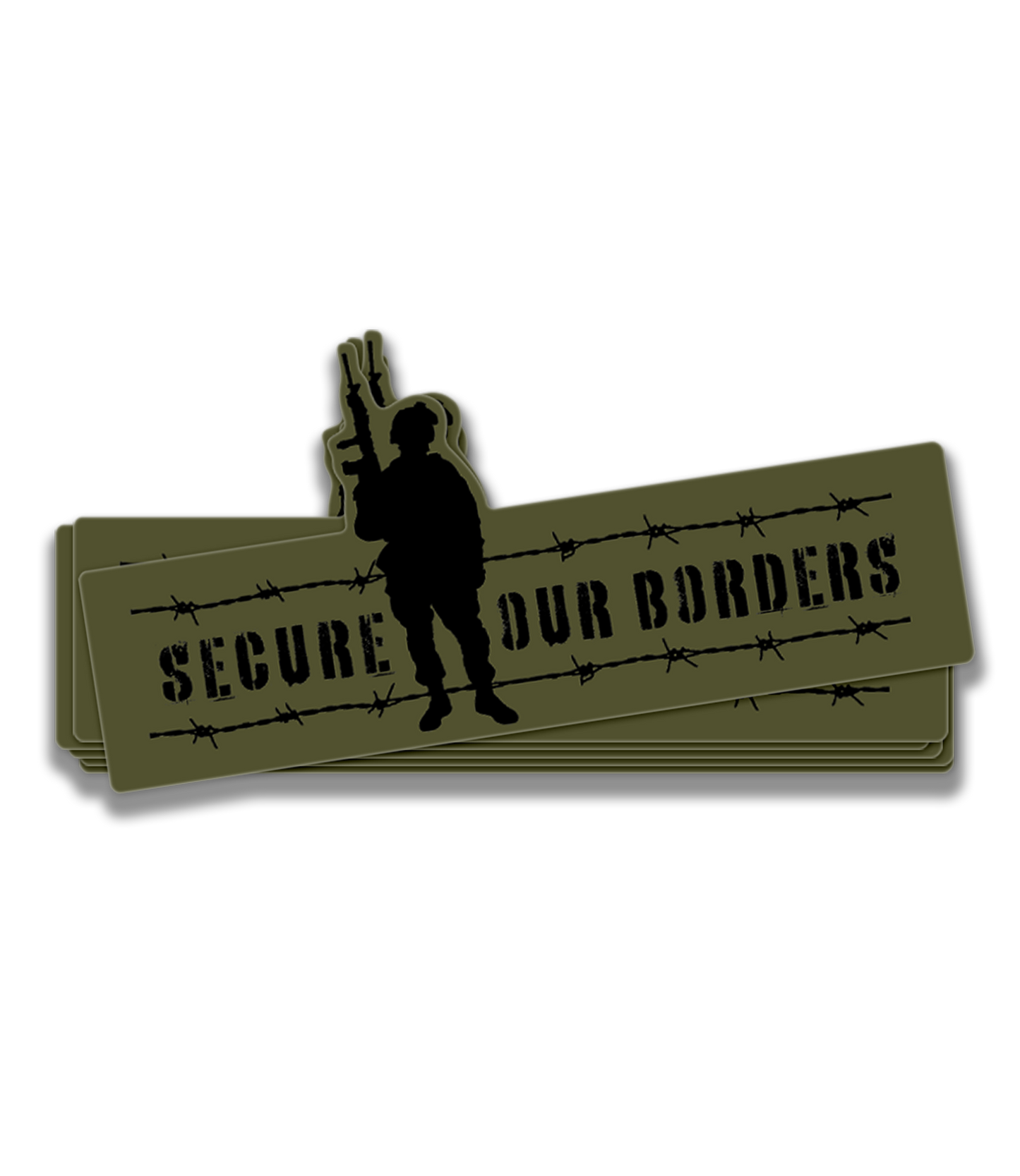 Secure Our Borders Soldier Decal