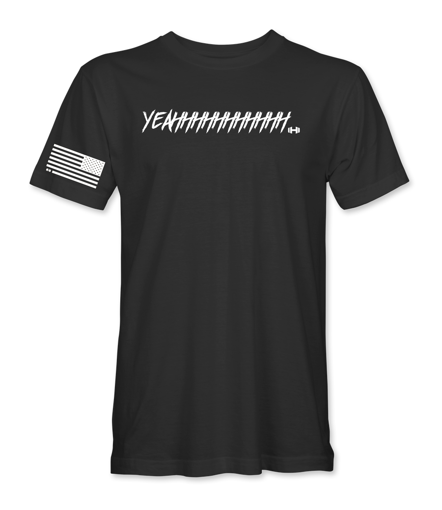 Yeahhh black t-shirt, front