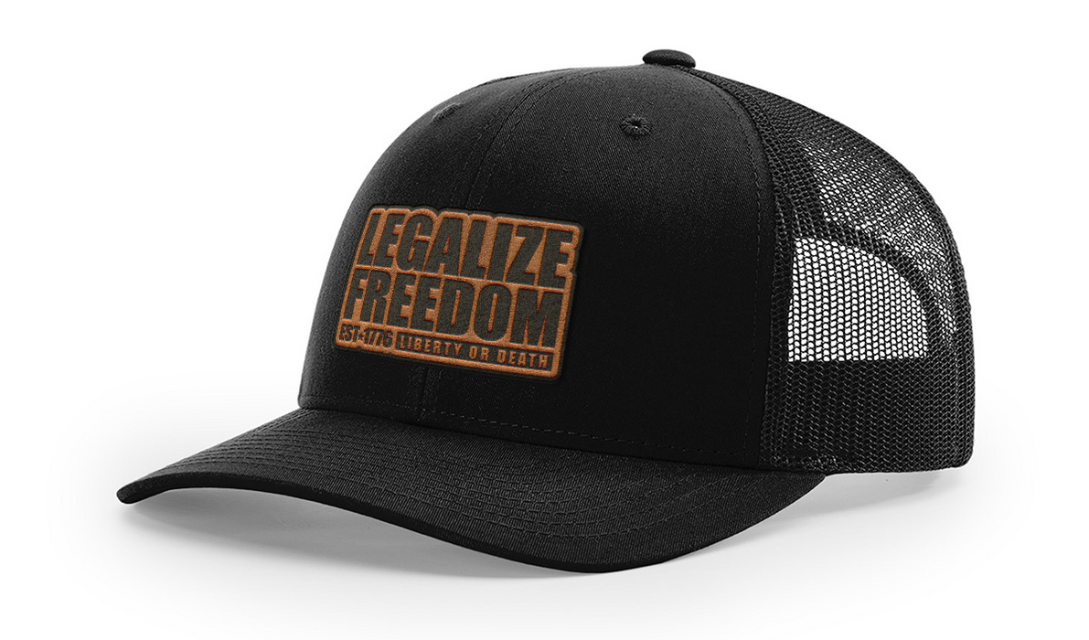Legalize Freedom Premium Raw Leather Patch Hat