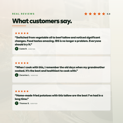 What customers say - three five-star review quotes