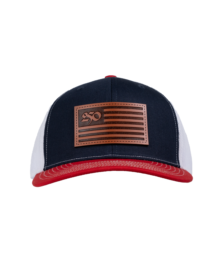 "250" Flag Leather Patch Hat