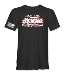 American EST.1776 - Home of the Free Because of the Brave T-Shirt
