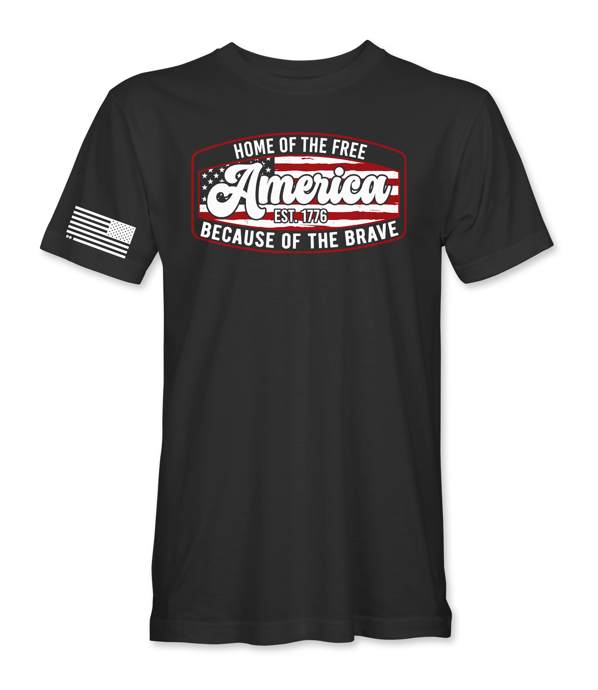 American EST.1776 - Home of the Free Because of the Brave T-Shirt