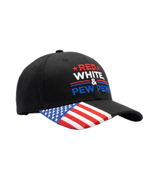 Red White & Pew Pew Embroidered Hat