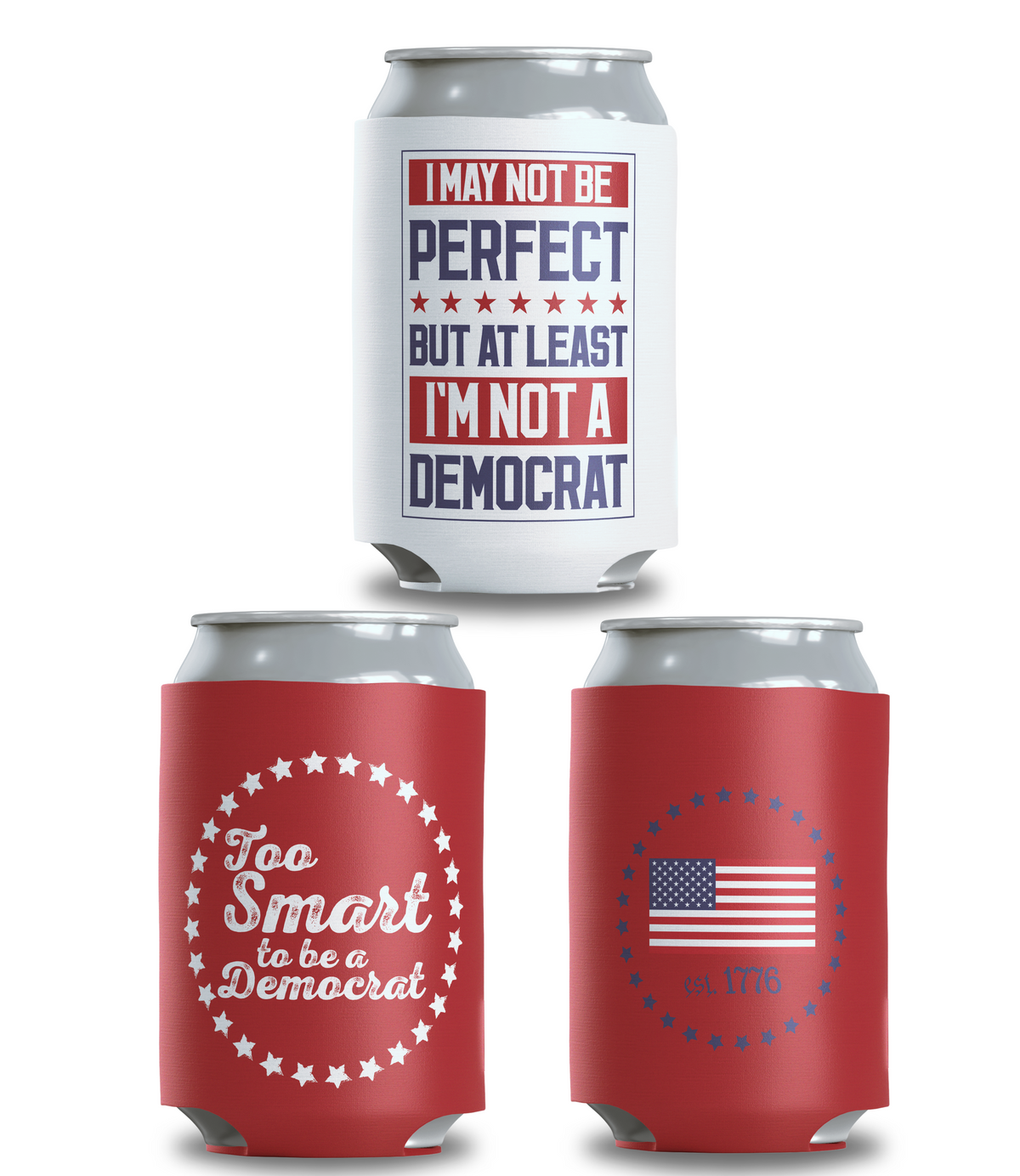 3-Pack Patriot Can Coolers