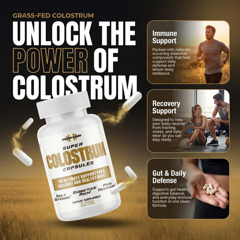 Damn Good™ Super Colostrum Capsules - 90 Capsules (30 Servings)