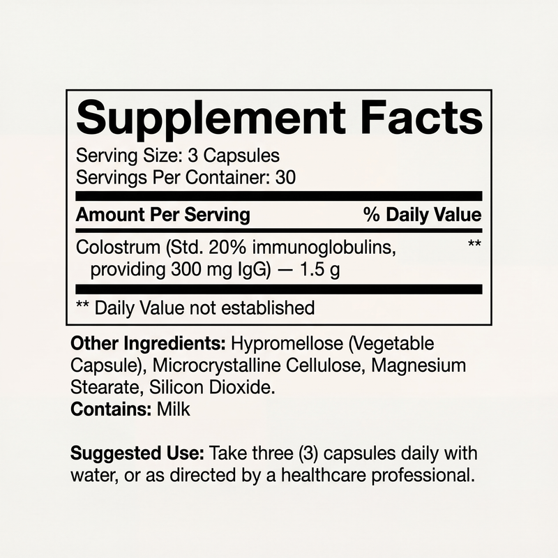 Damn Good™ Super Colostrum Capsules - 90 Capsules (30 Servings)
