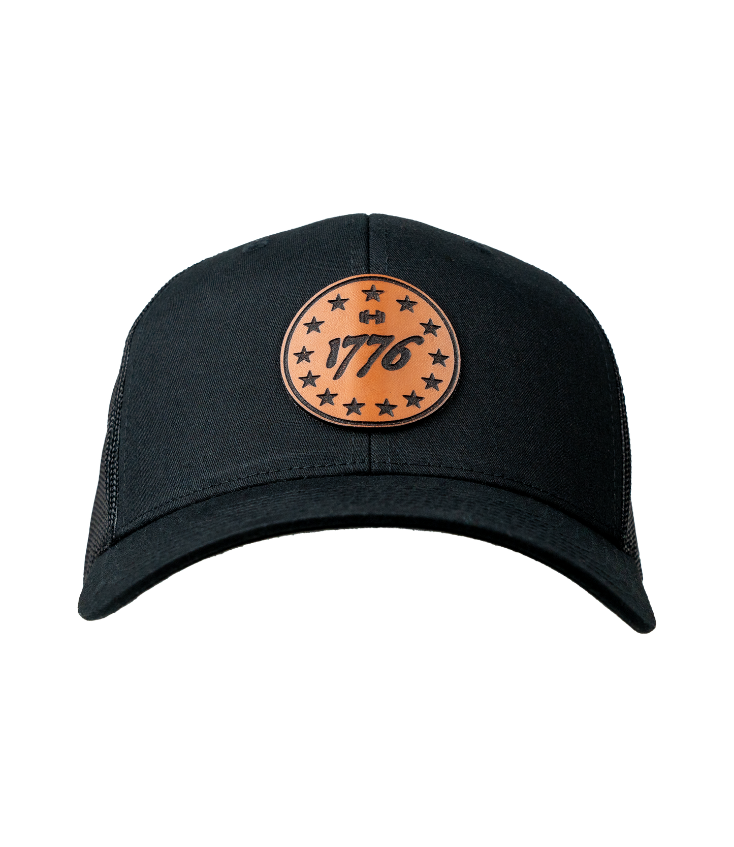 1776 Circle Stars Premium Leather Patch Hat - Richardson 112