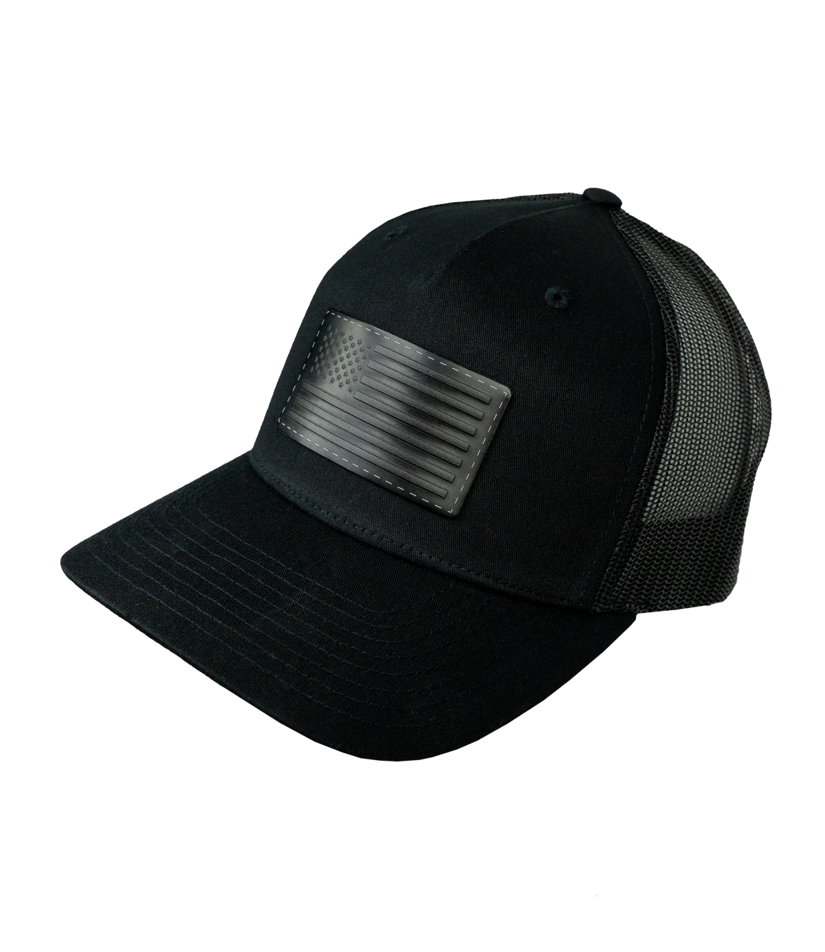 Black Flag Leather Patch Hat