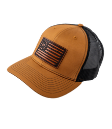 HodgeTwins Flag Leather Patch Hat