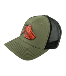Holstered Pistol Leather Patch Hat