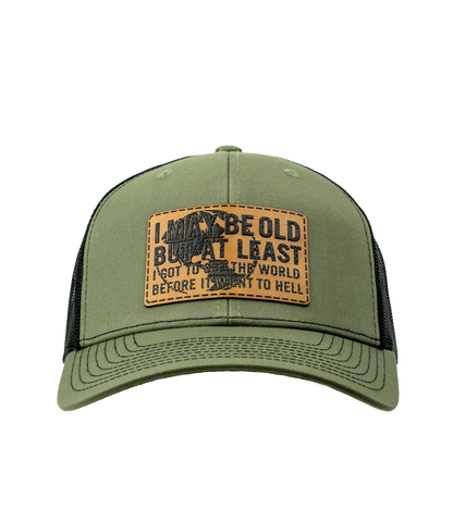 "I May Be Old" Premium Leather Patch Hat