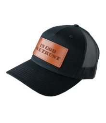 In God We Trust Leather Patch Hat