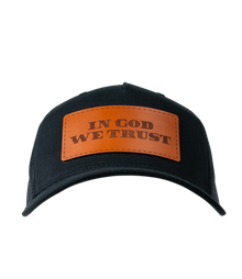 In God We Trust Leather Patch Hat