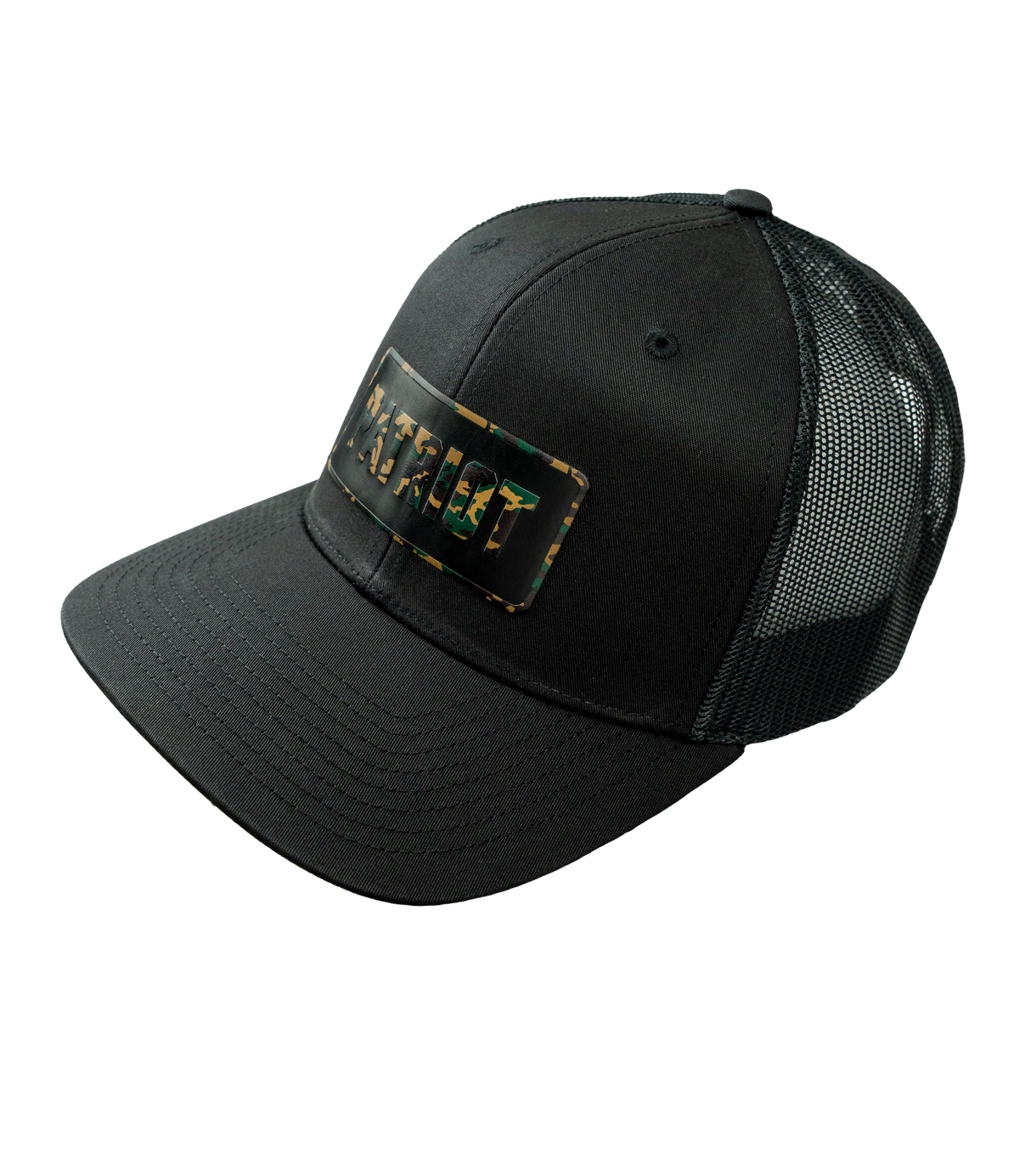 Camo Patriot Leather Patch Hat