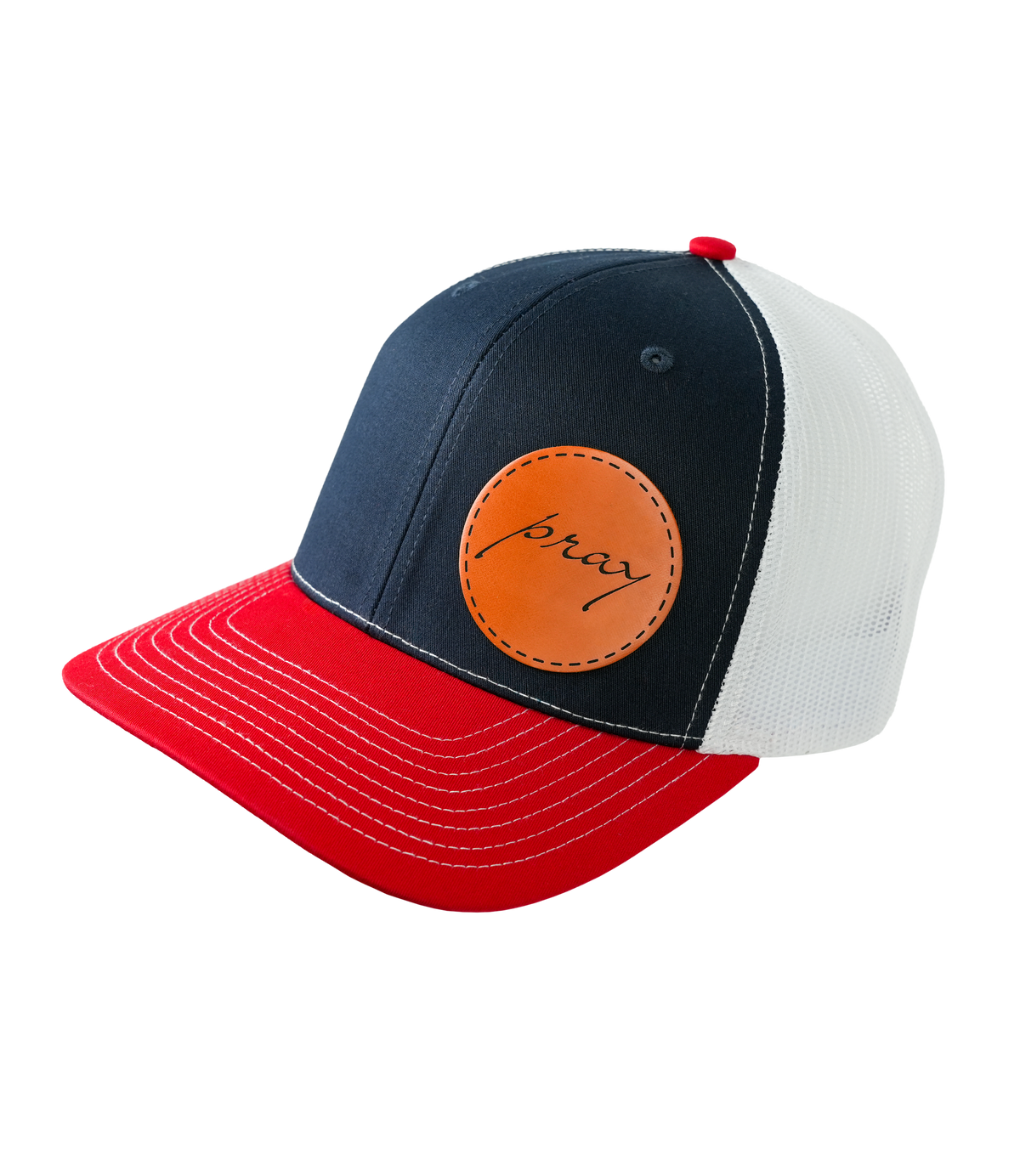 Pray Leather Patch Hat