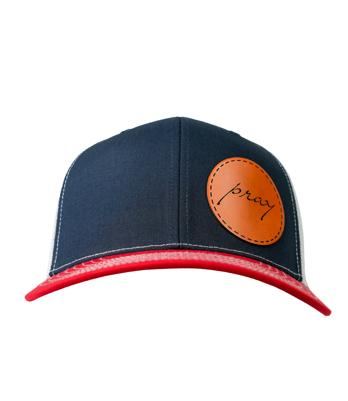 Pray Leather Patch Hat