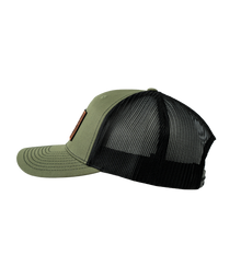 Red, White, And Pew Pew Leather Patch Hat