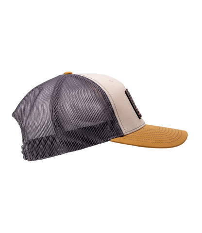 HodgeTwins Flag Premium Leather Patch Hat - Richardson 112