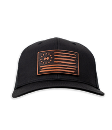 HodgeTwins Flag Leather Patch Hat