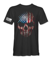 USA Flag Skull T-Shirt