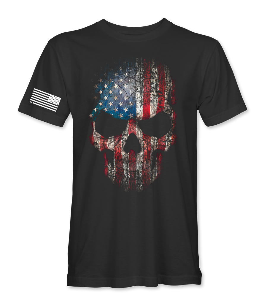 USA Flag Skull T-Shirt