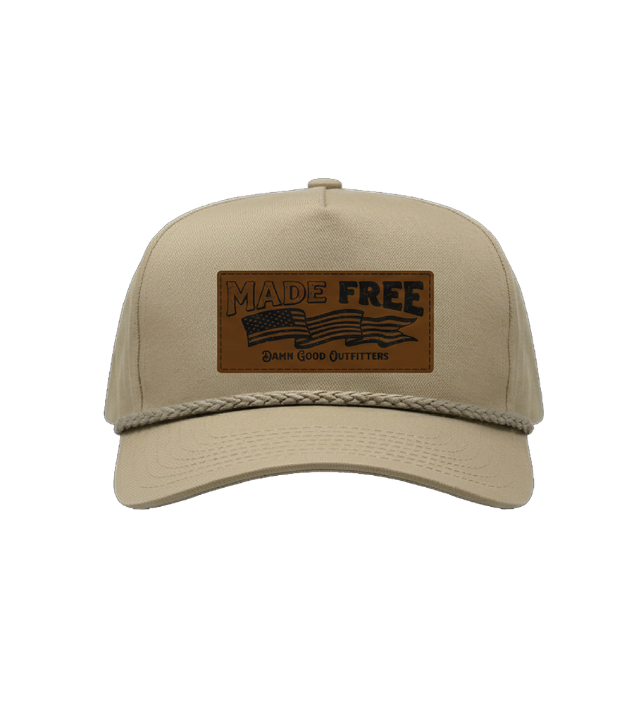 DGO Made Free Leather Patch Trucker Hat