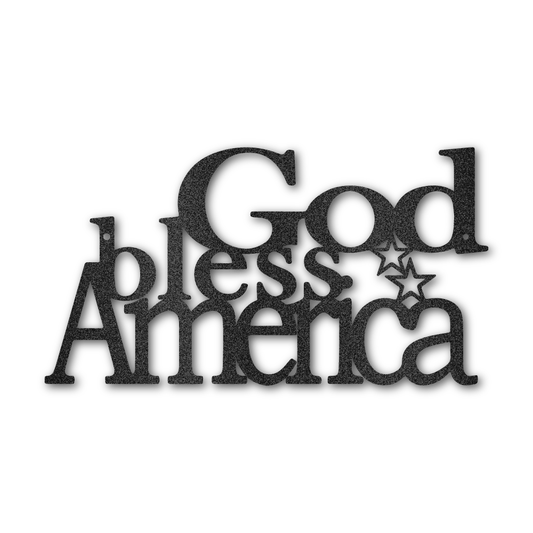 God Bless America - Steel Wall Sign