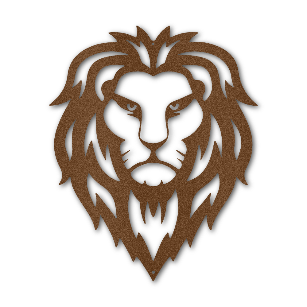 Lion Head - Steel Wall Sign