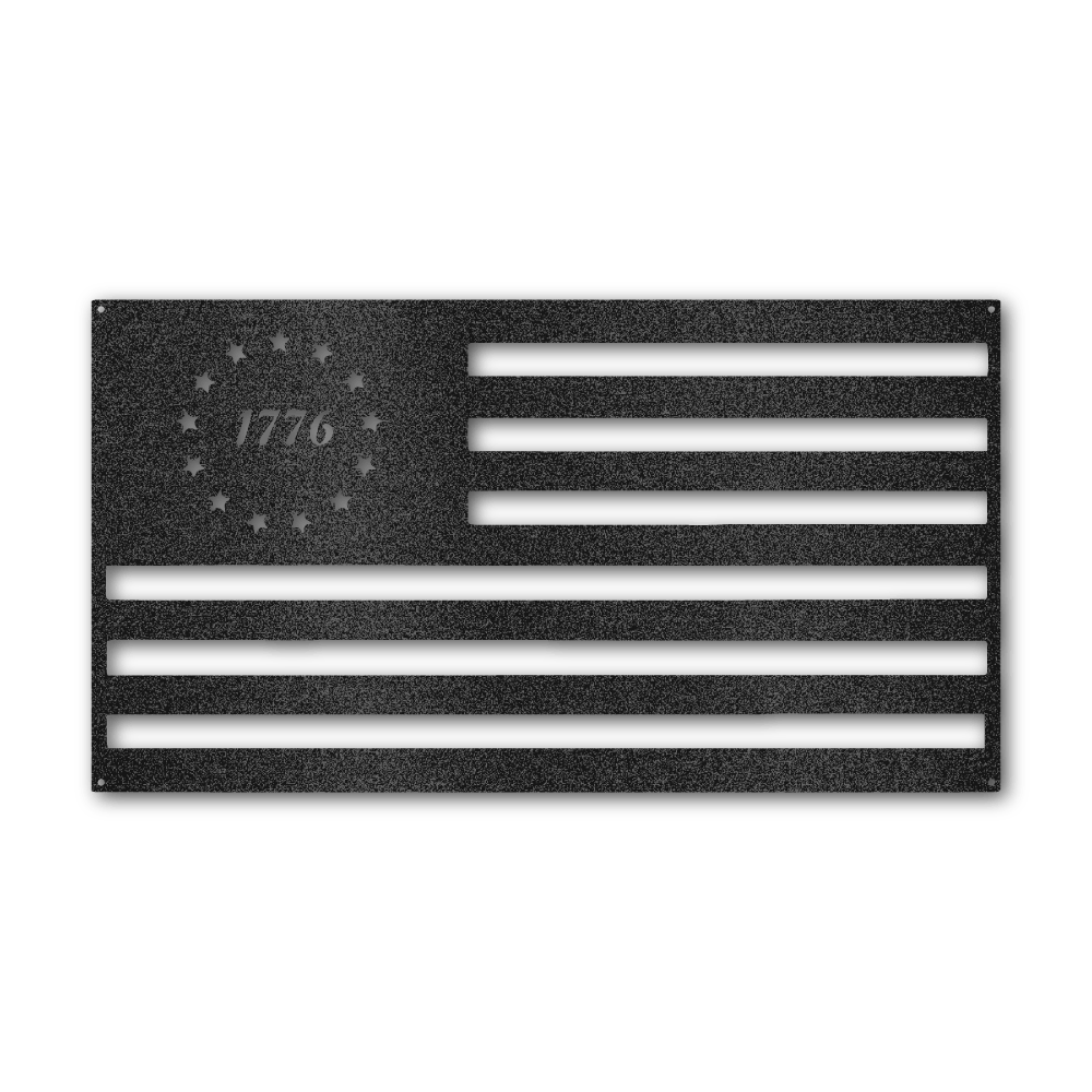 1776 American Flag - Steel Wall Sign