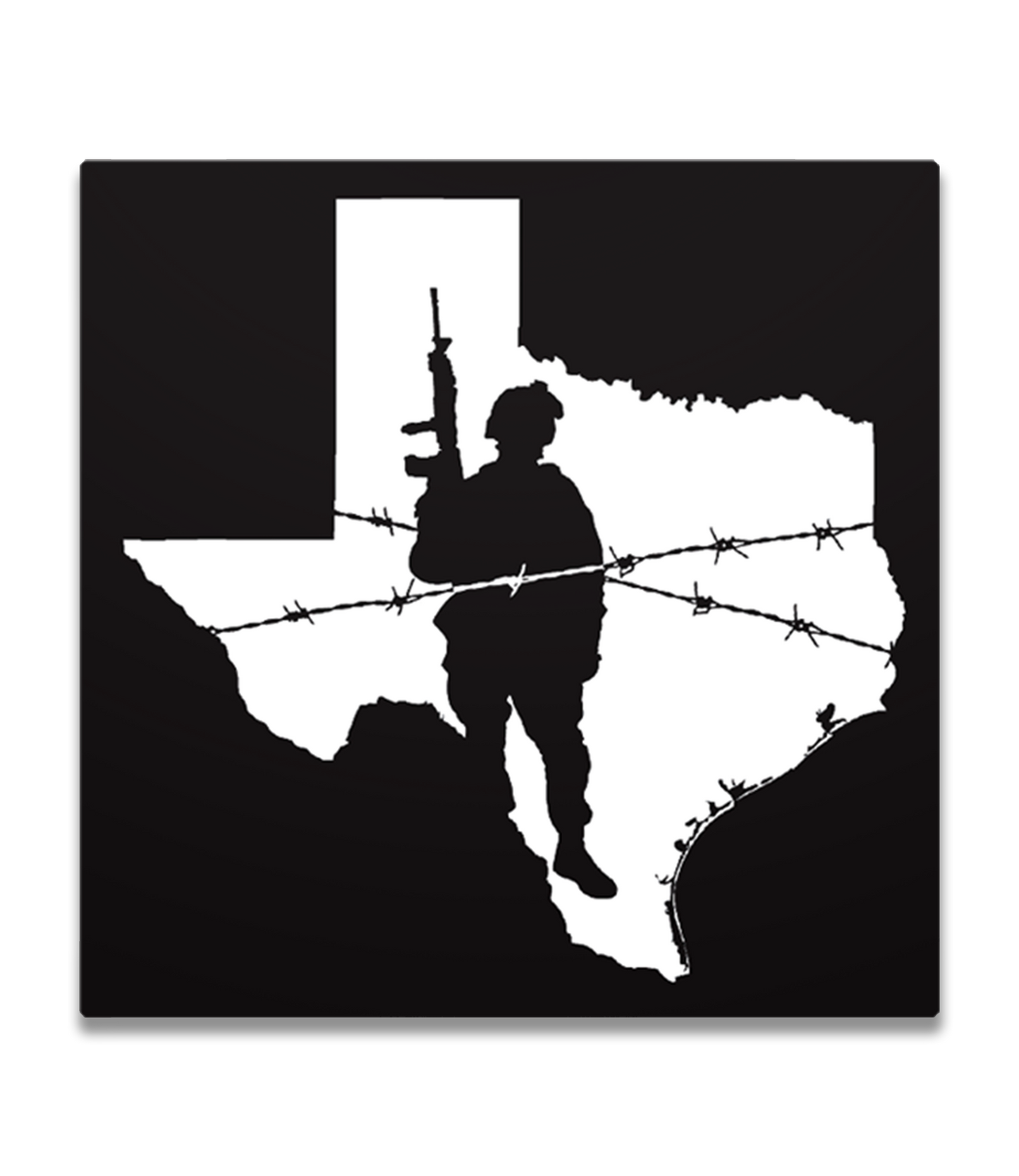Texas Border Soldier Decal