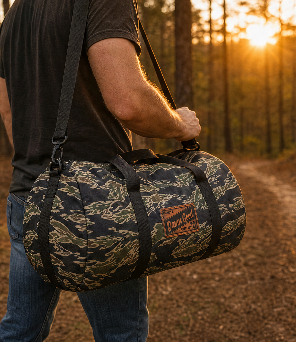 Damn Good Quality Outfitters Camo Duffle Bag