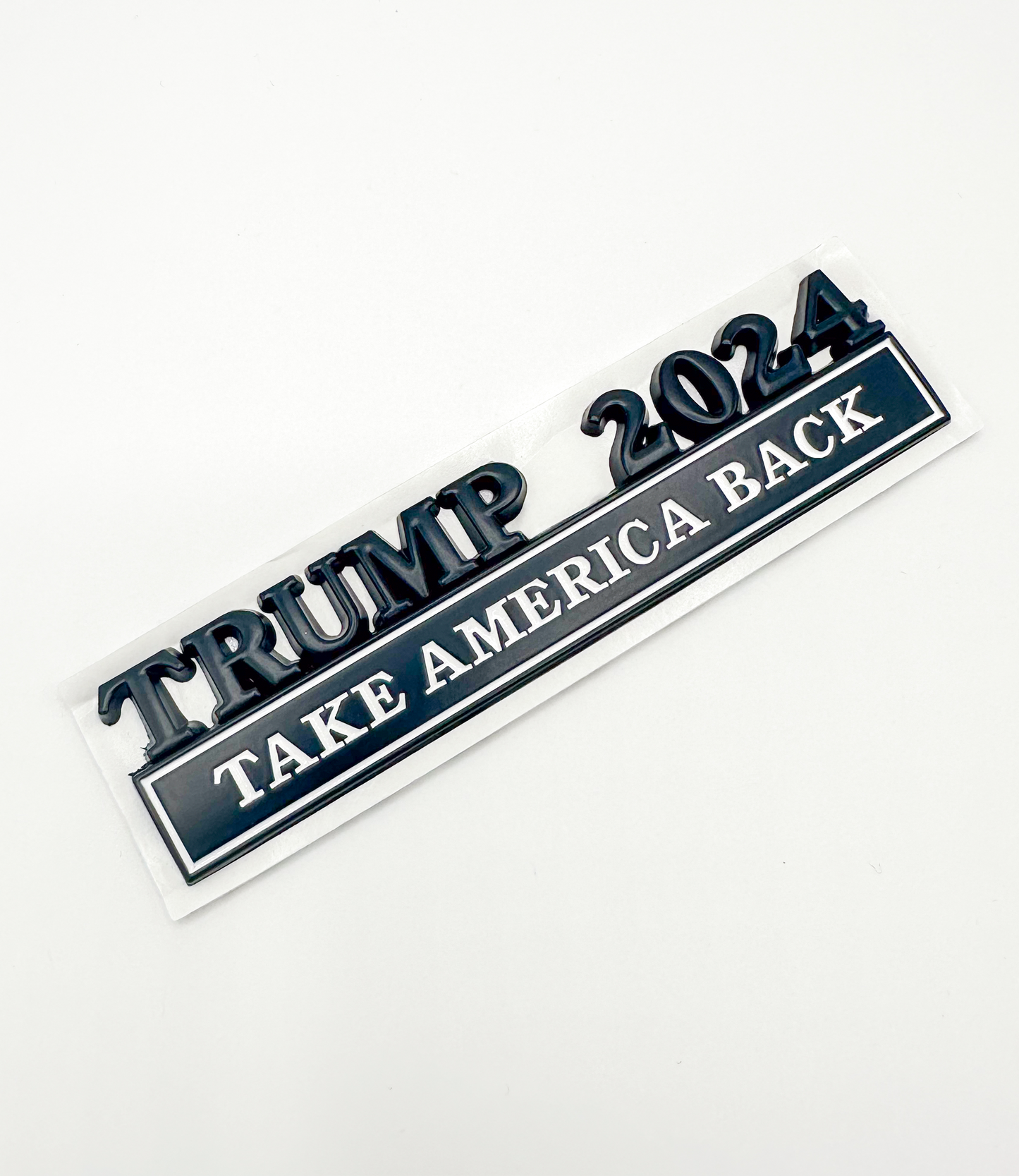 Trump 2024 Take America Back Premium Car/Truck Badge - Black
