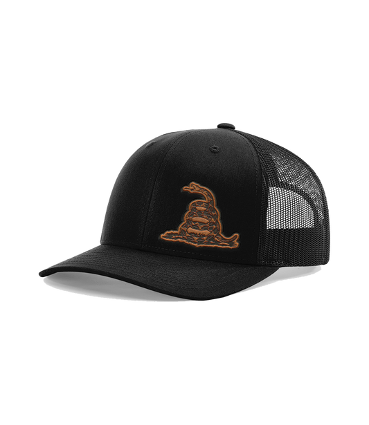 Don't Tread On Me Premium Raw Leather Patch Hat