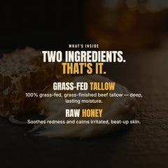 Damn Good™ Grass-Fed Beef Tallow & Raw Honey Balm - (57g)