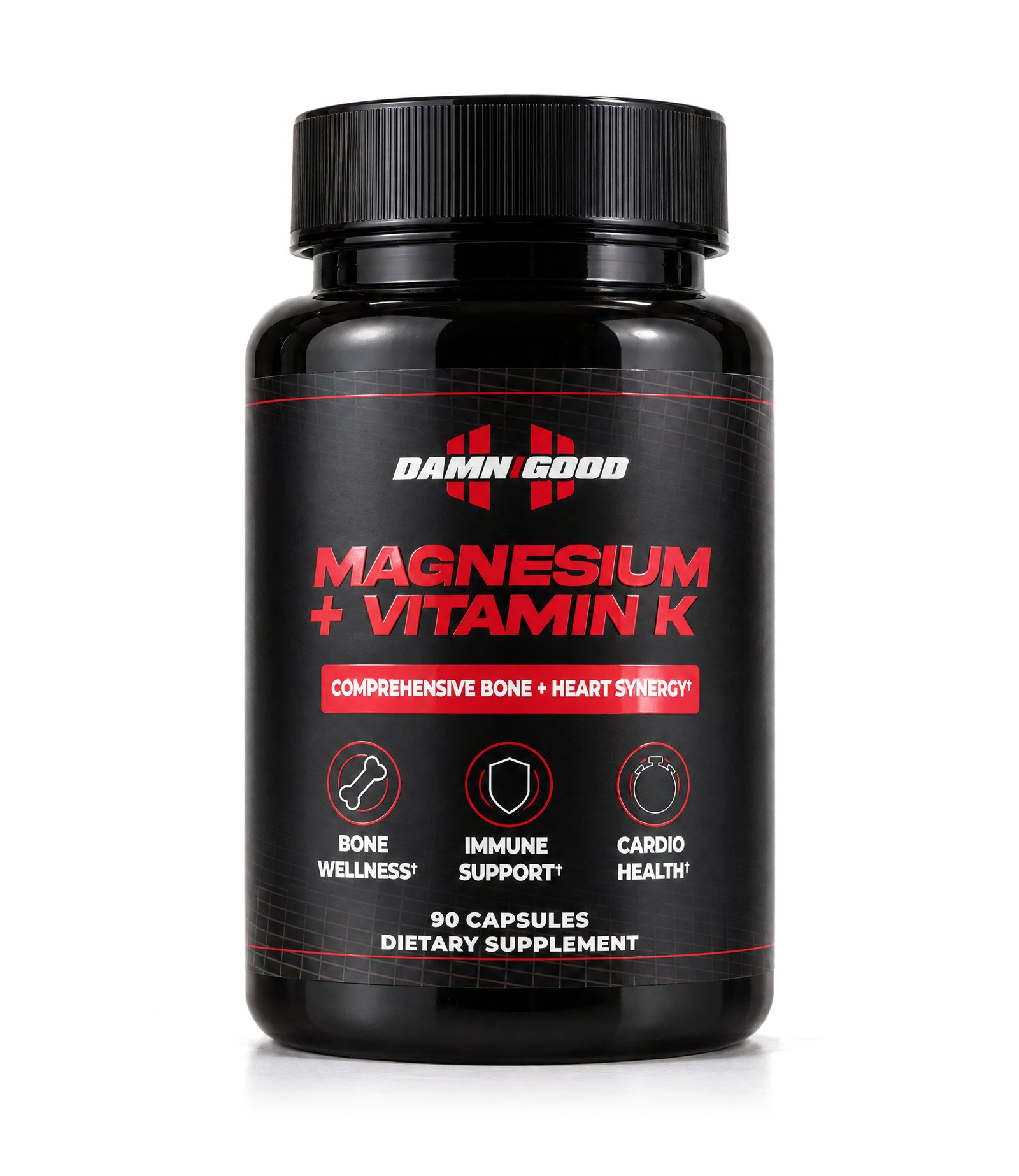 Damn Good Magnesium + Vitamin K bottle
