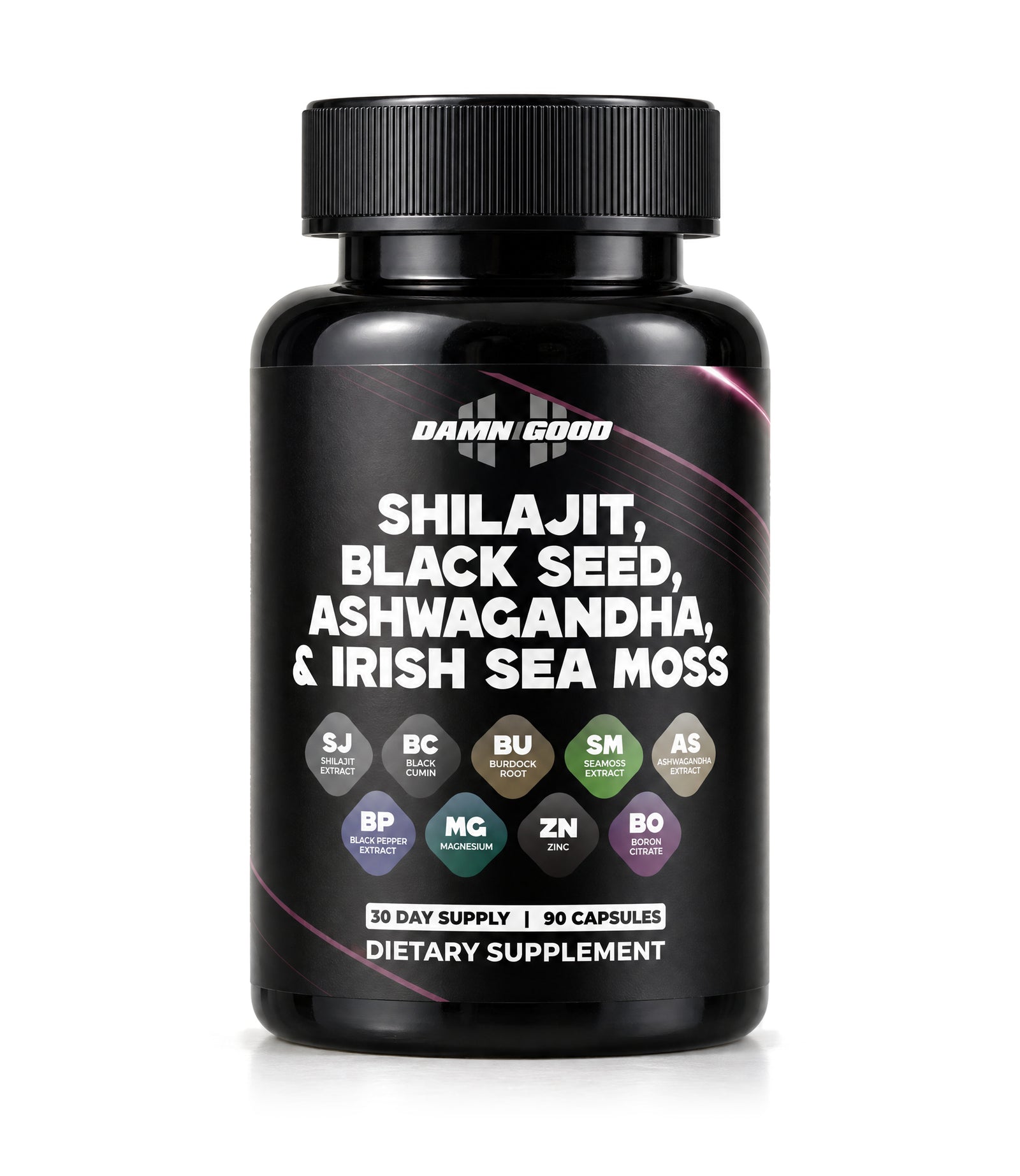 Damn Good Shilajit Power Stack bottle