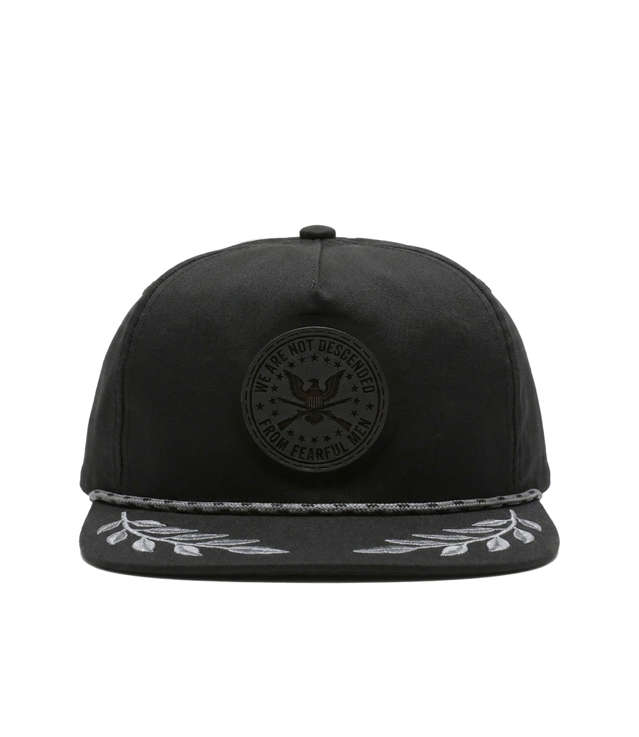 We Are Not Descended From Fearful Men Rope Hat front