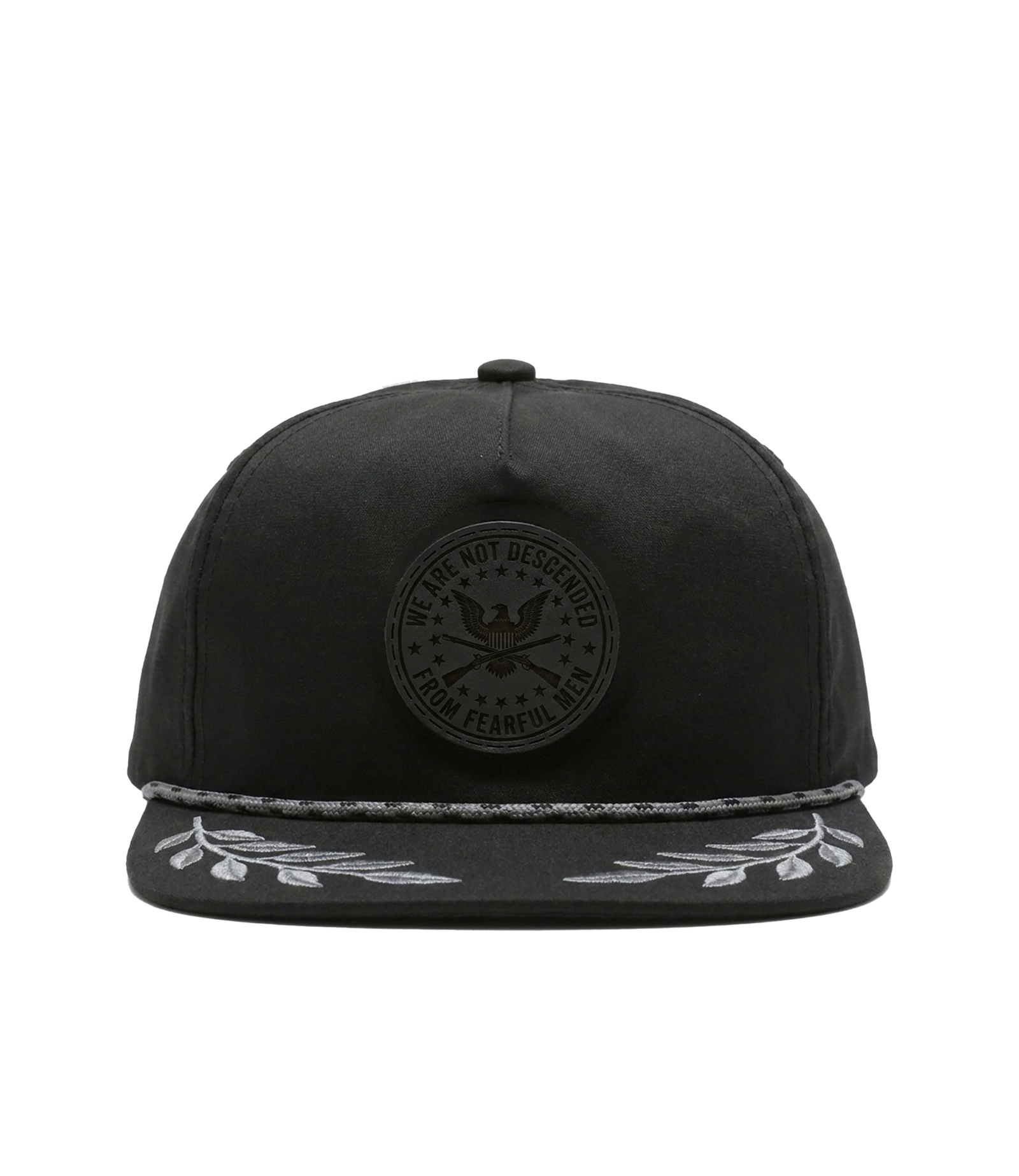 We Are Not Descended From Fearful Men Rope Hat front