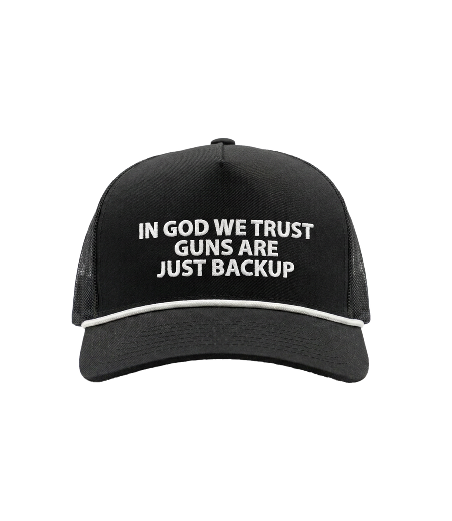 Guns Are Just Backup Rope Hat front