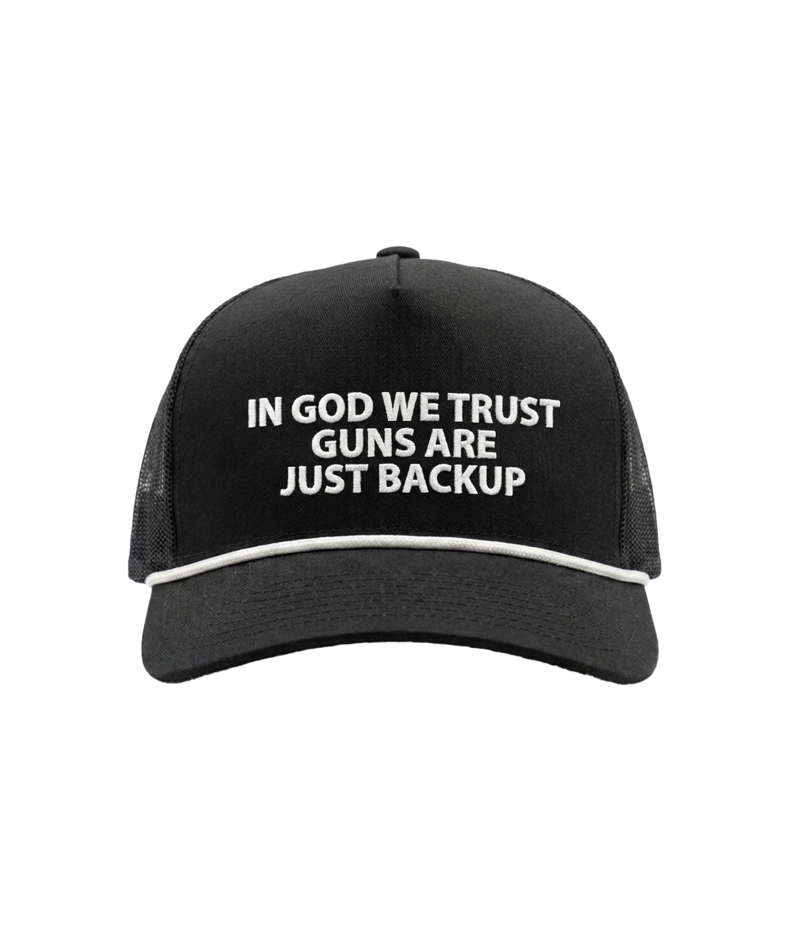 Guns Are Just Backup Rope Hat front